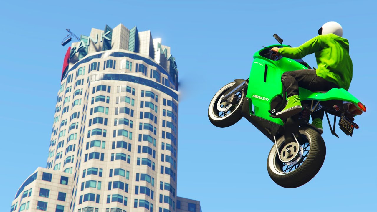 LONGEST BIKE FLIGHT EVER! (GTA 5 Funny Moments)