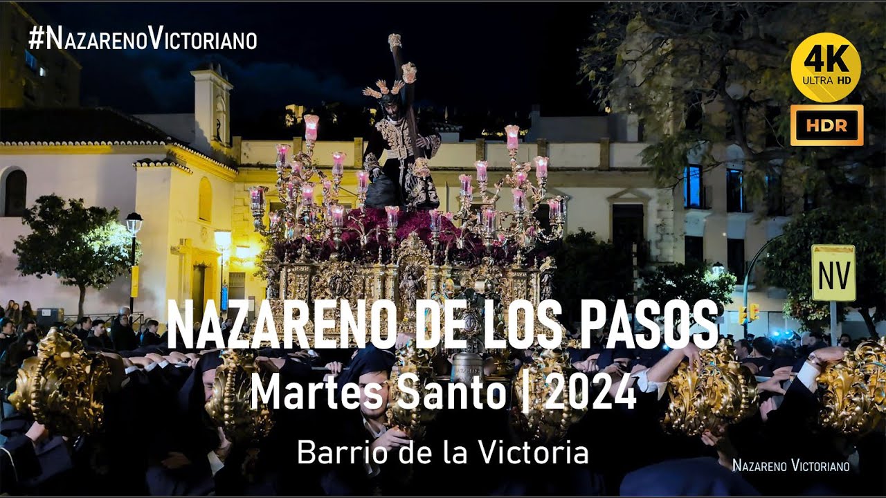 NAZARENO DE LOS PASOS (Rocío) | Barrio de la Victoria | Martes Santo 2024 Málaga | AM Vera Cruz