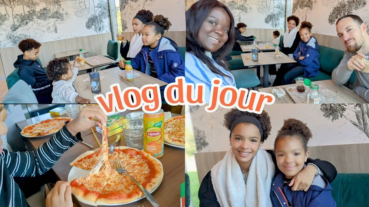 VLOG/1ERE JOUR DE VACANCES SORTIE EN FAMILLE RESTAURANT COURSE/AMZCHEF