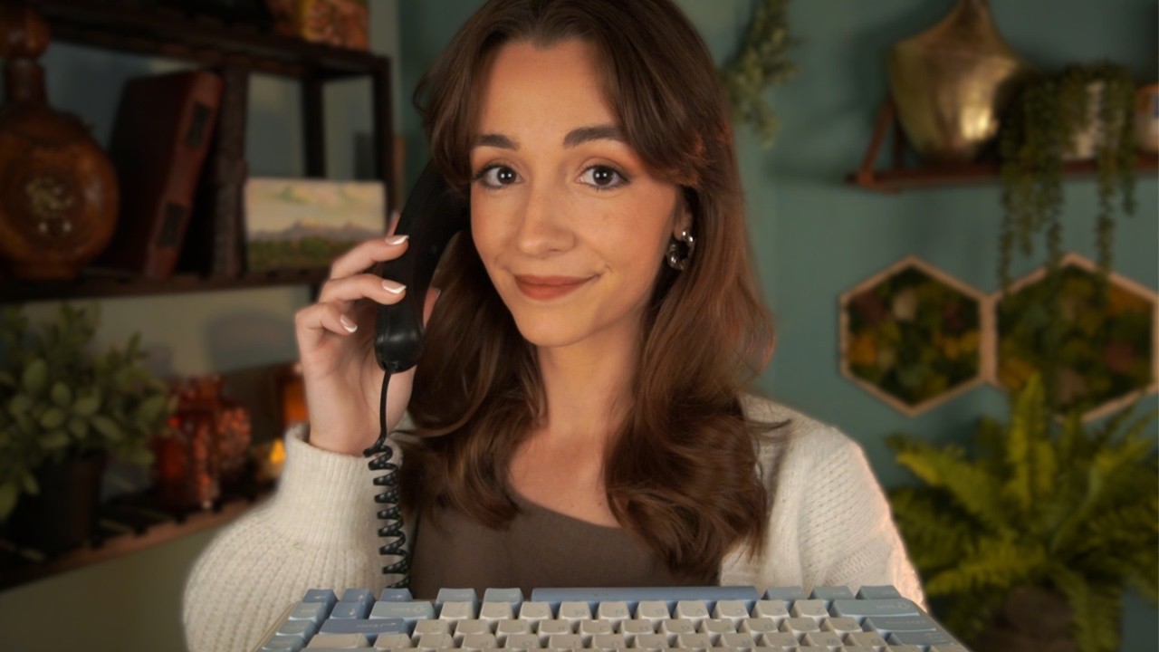 ASMR Roleplay | Cozy Hotel Check-in 🛎️🕯️ (typing, writing, whispers)