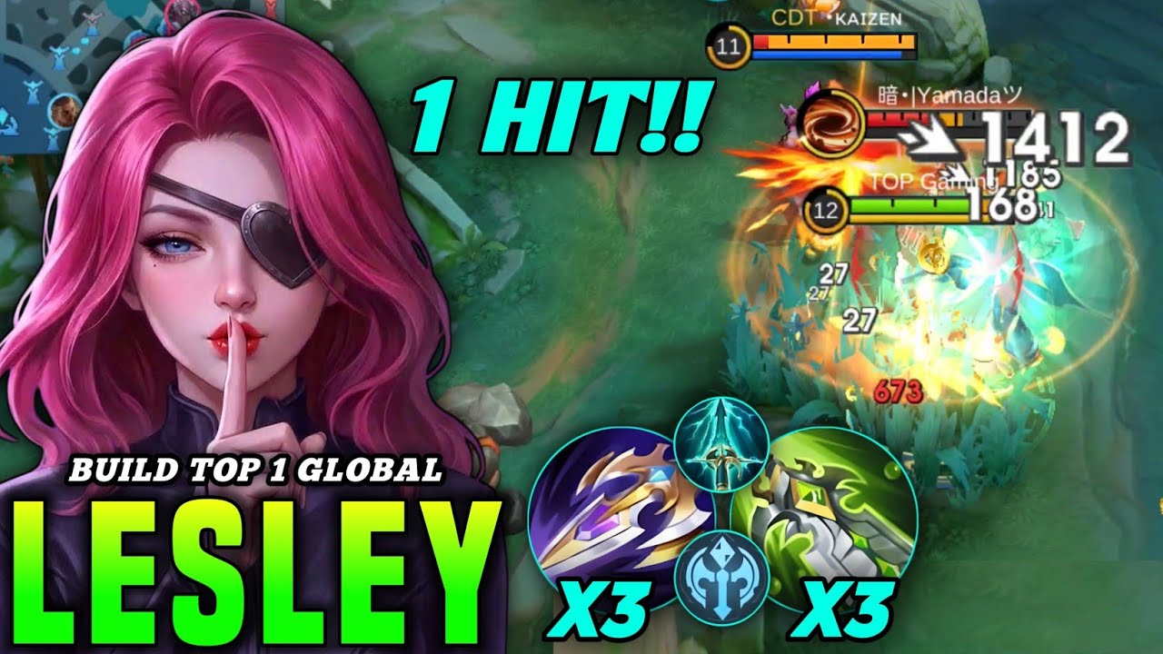 GLOBAL LESLEY BEST BURST DAMAGE HACK BUILD 1 HIT 2026 💀 (op build)!! - MLBB