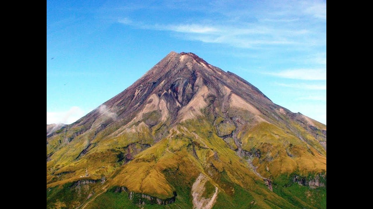 Awesome Helicopter Flight over New Zealand's Mount Taranaki Volcano.