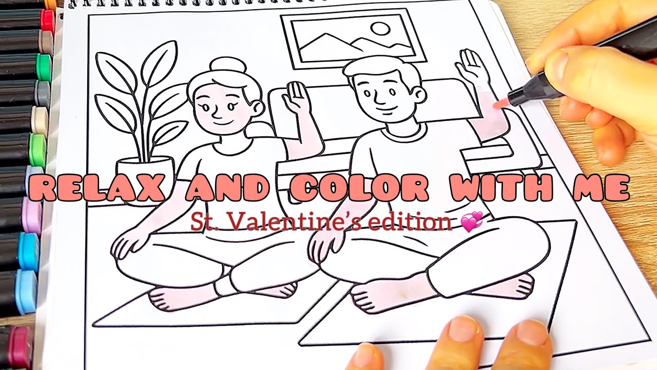 Cozy Coloring on the St. Valentine’s Day💞 Relaxing & Satisfying #asmr #adultcoloring 