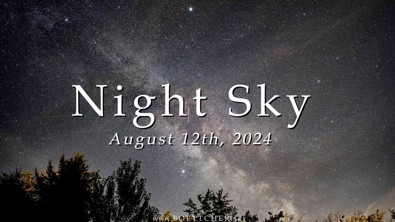Night Sky in August 2024  (Night sky, Falling Stars (Perseid Meteor Shower) and Milky Way Timelapse)