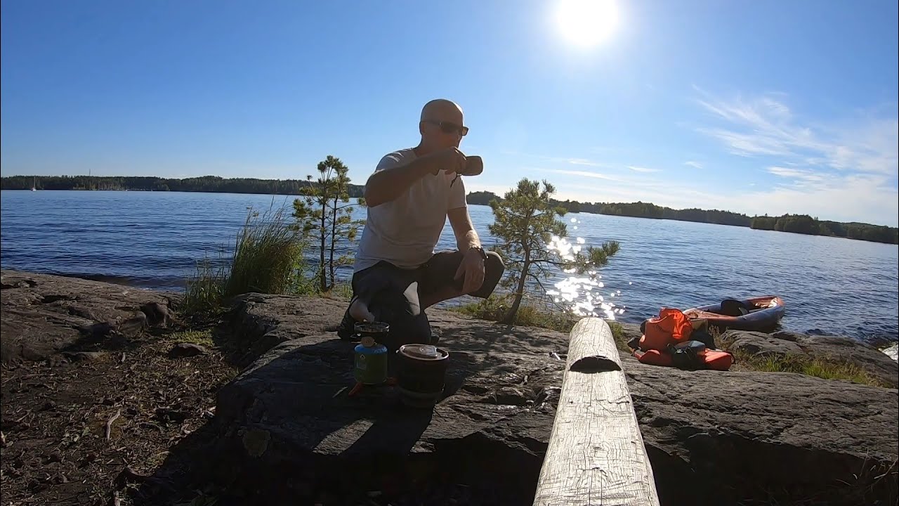 Kajakkiretki Näsijärvi Tampere/ retki kahteen saareen, kulkupeli ilmatäytteinen kajakki Adventure 2