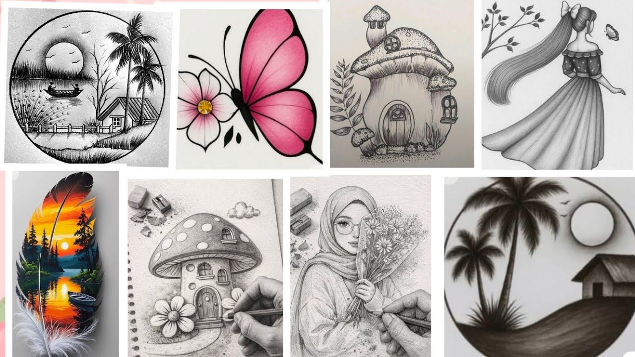 Unique unique pictures drawing//😱😱//Aleena Drawing and art//