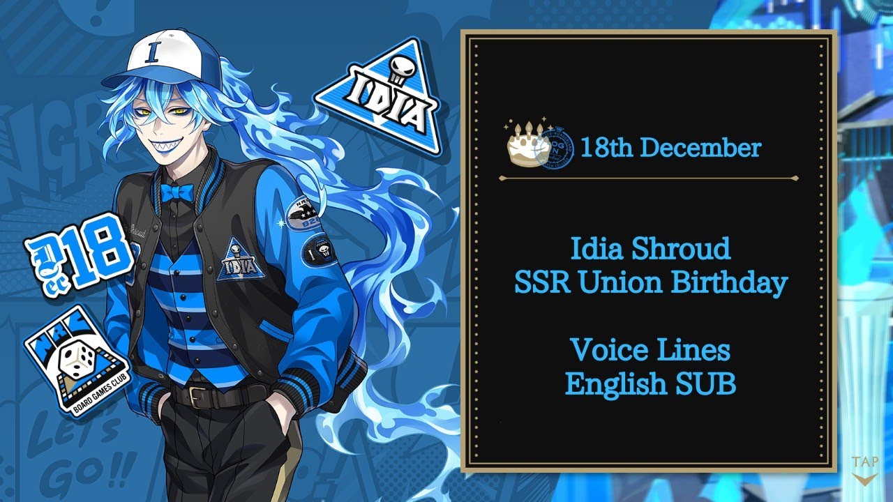 Idia Shroud - SSR Union Birthday - Voice Lines - Disney Twisted Wonderland - English SUB