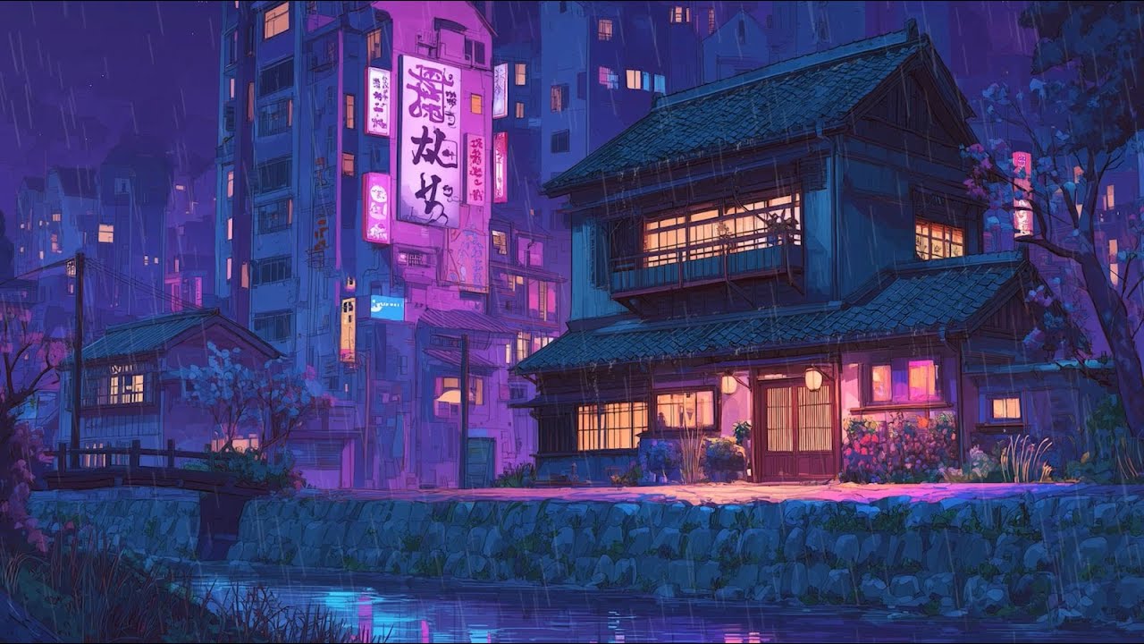 Tokyo Station Glows Rain Music 🌌 80s Japan City Lofi Late drives Gentle Moments