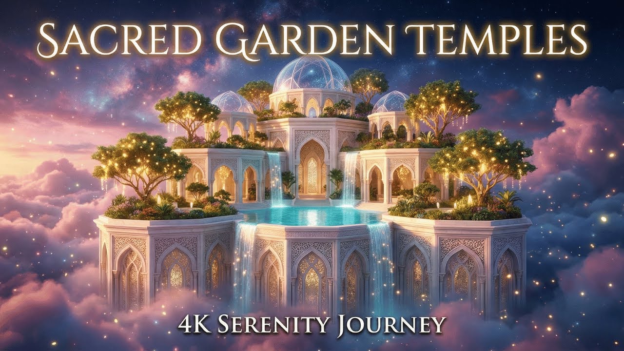 Discover Sacred Garden Temples in the Sky | 4K Serenity