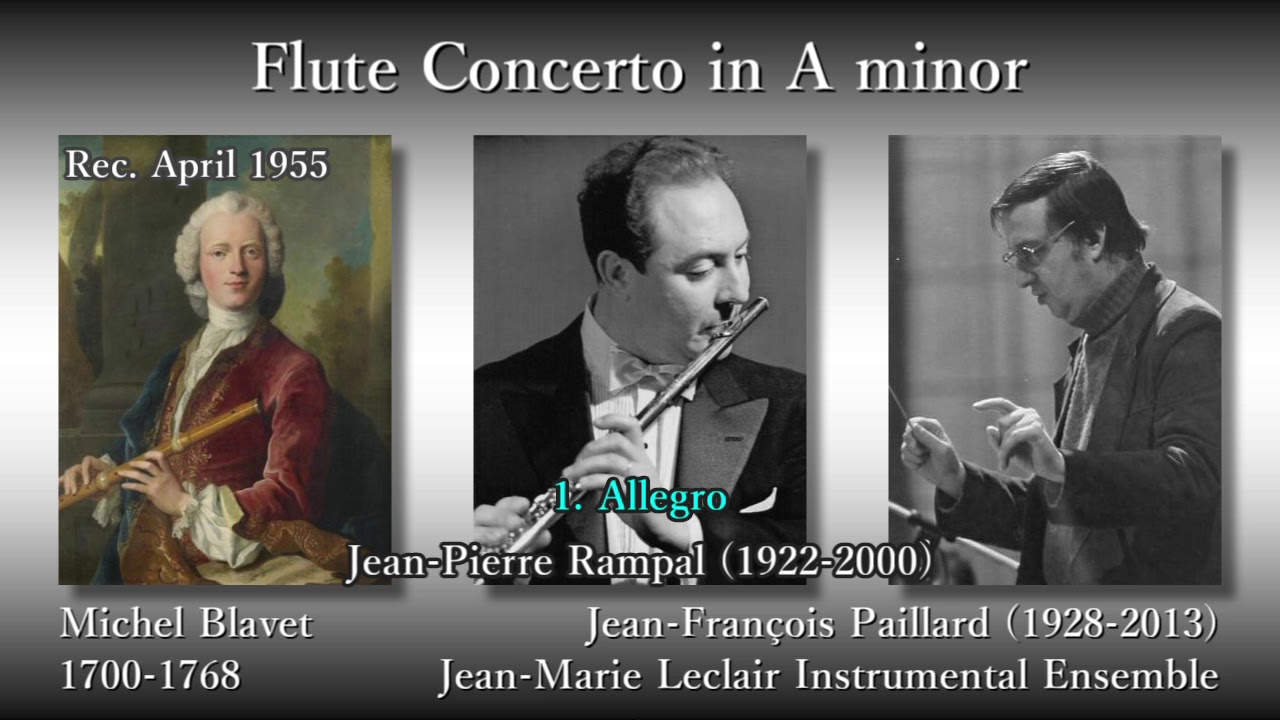 Blavet: Flute Concerto, Paillard & Rampal (1955) ブラヴェ フルート協奏曲 ランパル＆パイヤール