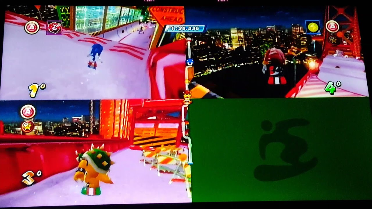 M&S at the Olympic Winter Games Dr. Eggman & Bowser Loses to Sonic & Peach in Dream Snowboard Cross