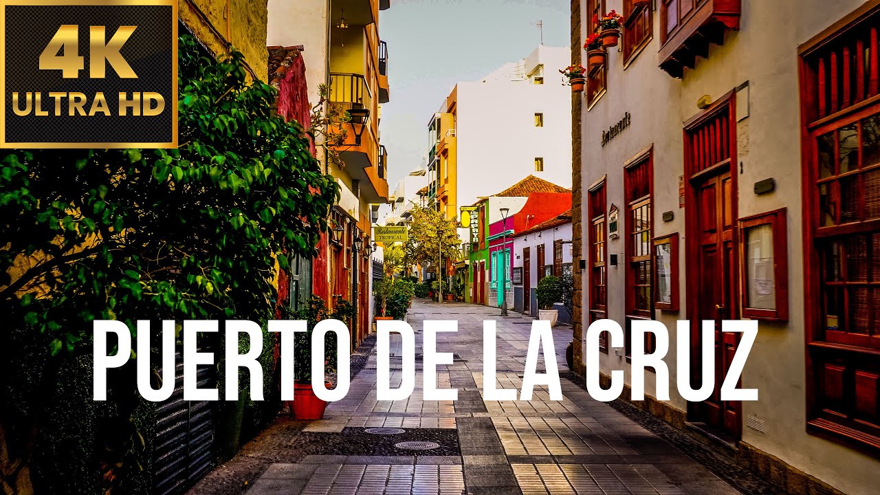 【4K】Morning Walk - Puerto de la Cruz - Natural Sounds of the City Waking Up