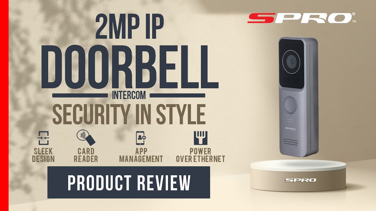 SPRO CCTV - 2mp IP Doorbell Camera Intercom - Product Review (VI-STN04)