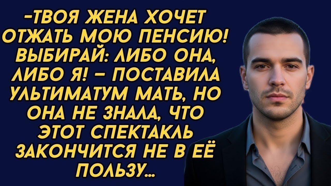 -Твоя жена хочет отжать мою пенсию! Выбирай: либо она, либо я! — поставила ультиматум мать...