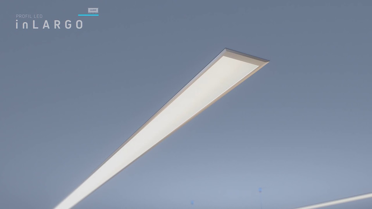 Montaż taśmy LED w profilu aluminiowym „inLARGO”. Montaż profilu LED. Oświetlenie LED Lumines.