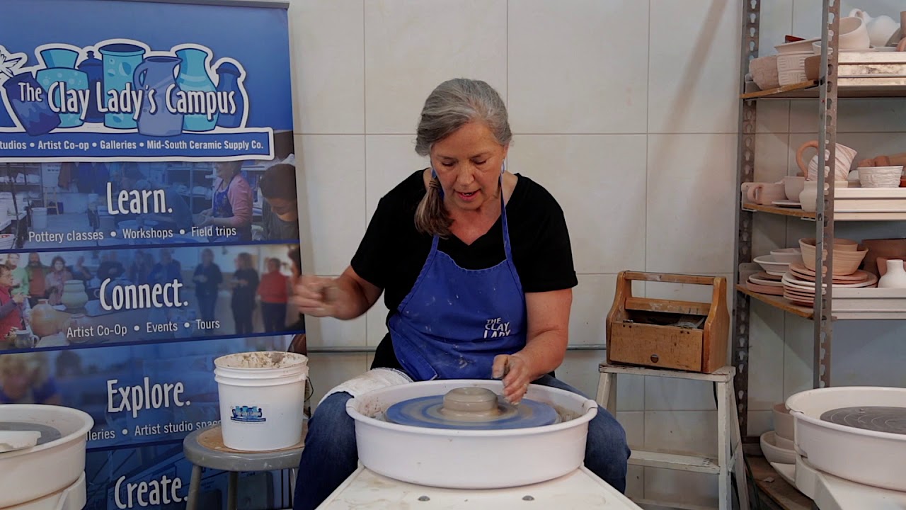 Teaching Kids, How to throw on the potter's wheel, The Clay Lady Way