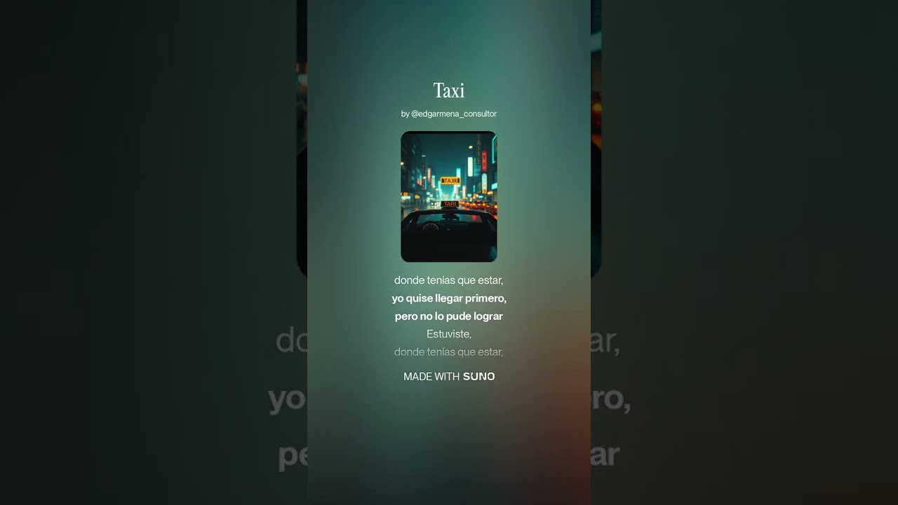 Taxi | Poema hecho canción