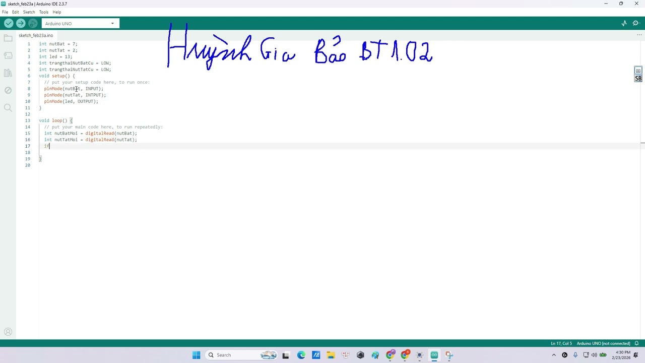 BT1.02 Huỳnh Gia Bảo (GVHD: Ngô Thanh Đông)