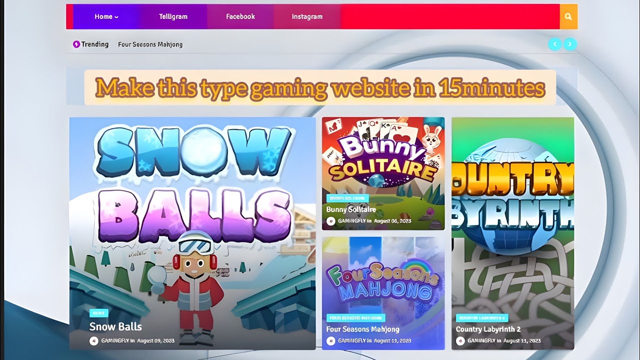 HOW to create online gameing website using blogger || online game play website #website #online