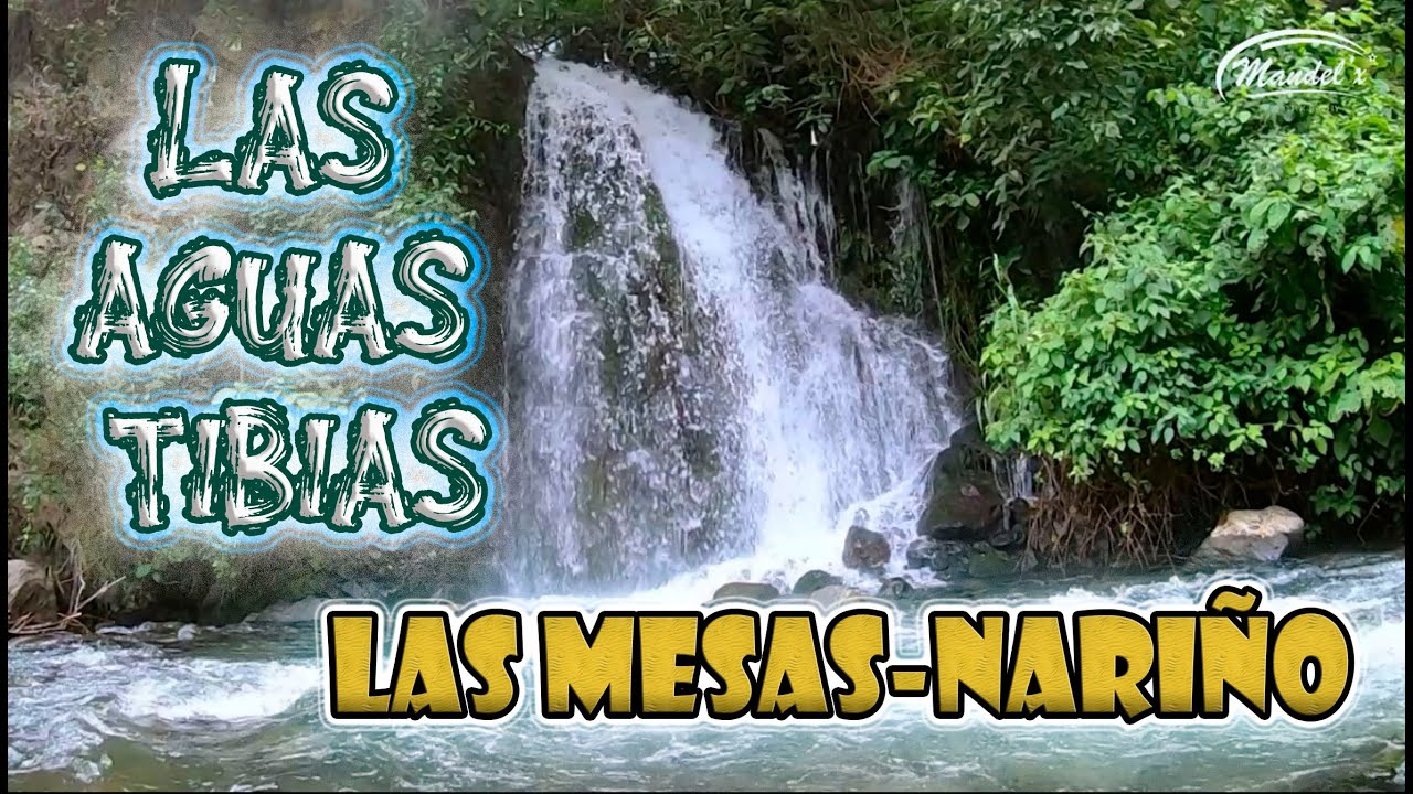 Las Aguas Tibias, donde el río emerge de la montaña. Volcan Doña Juana, Las Mesas. Vlog Nariño