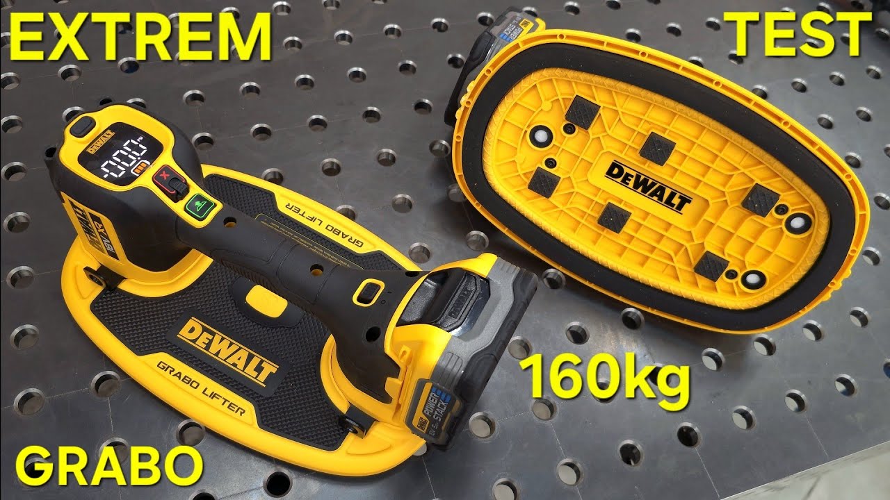 Удобная новинка от Dewalt — подъемное устройство DCE590N-XJ Grabo. Экстремальный тест 160 кг