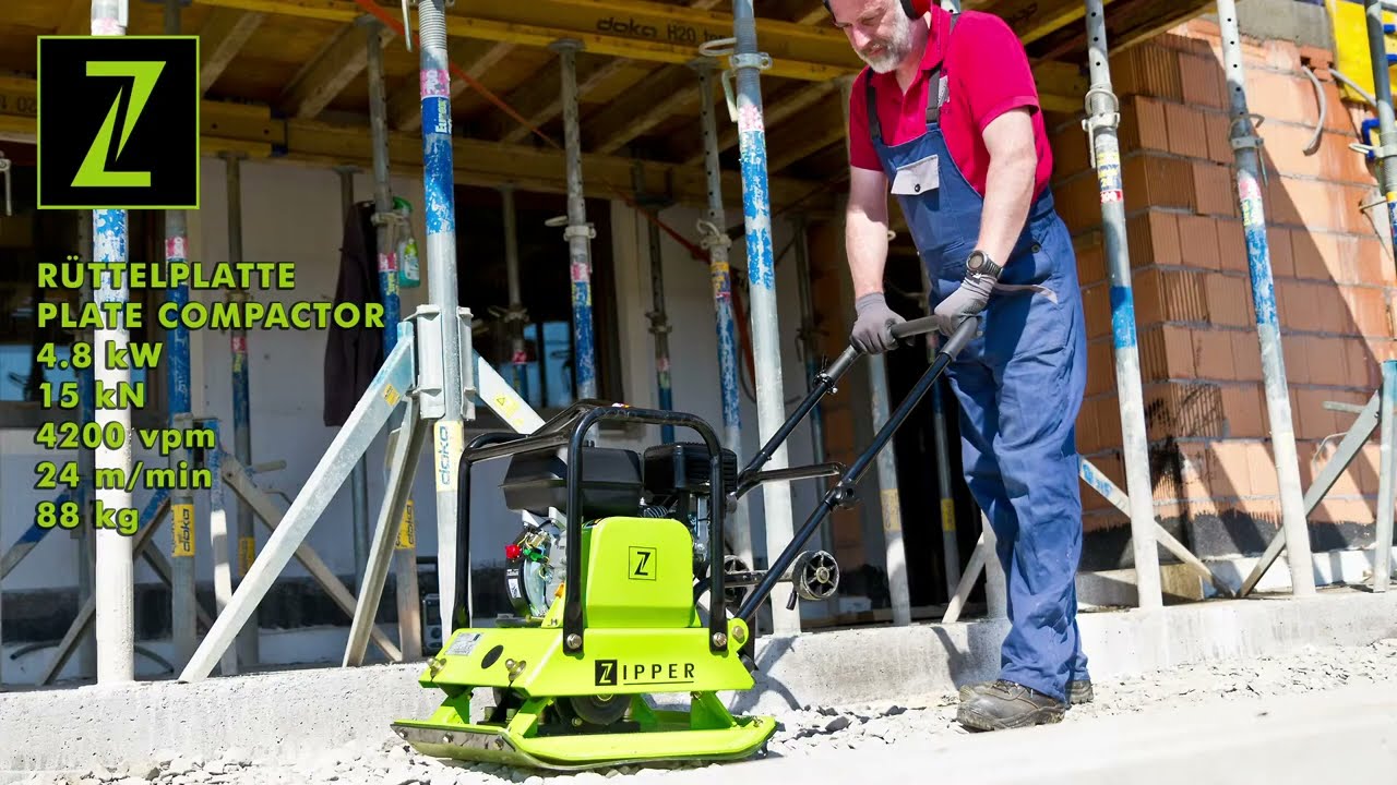 Zipper RPE90C Petrol Plate Compactor | 5.5hp 15000N - 4 Stroke