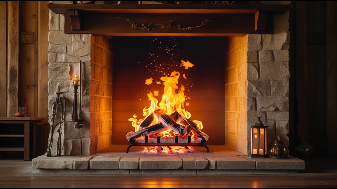 Cozy Fireplace Sounds | 30-Minute Relaxation for Stress Relief & Focus