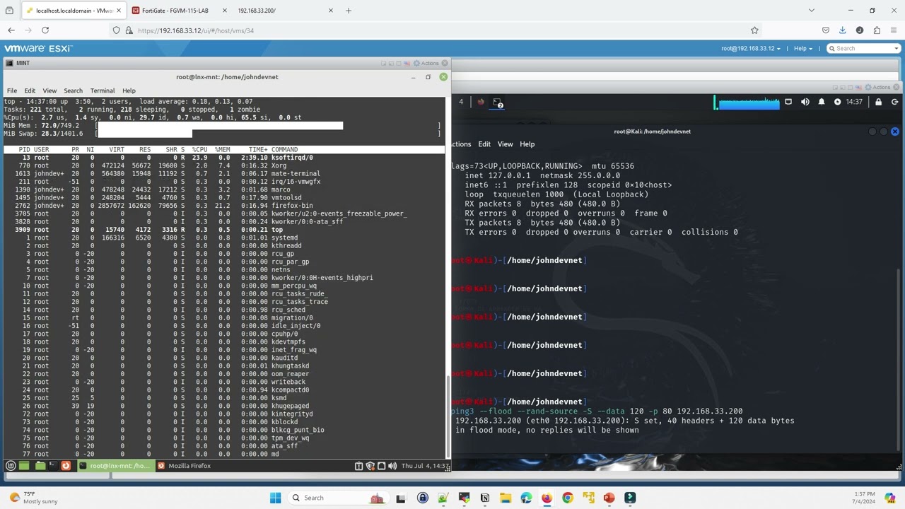 FortiGate DoS Policy Demo Lab
