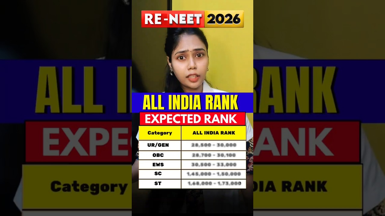 RE-NEET 2026 Expected Cutoff RANK MBBS, BDS😱 #neet #neet2026 #neetaspirants #update #nta #yt #viral