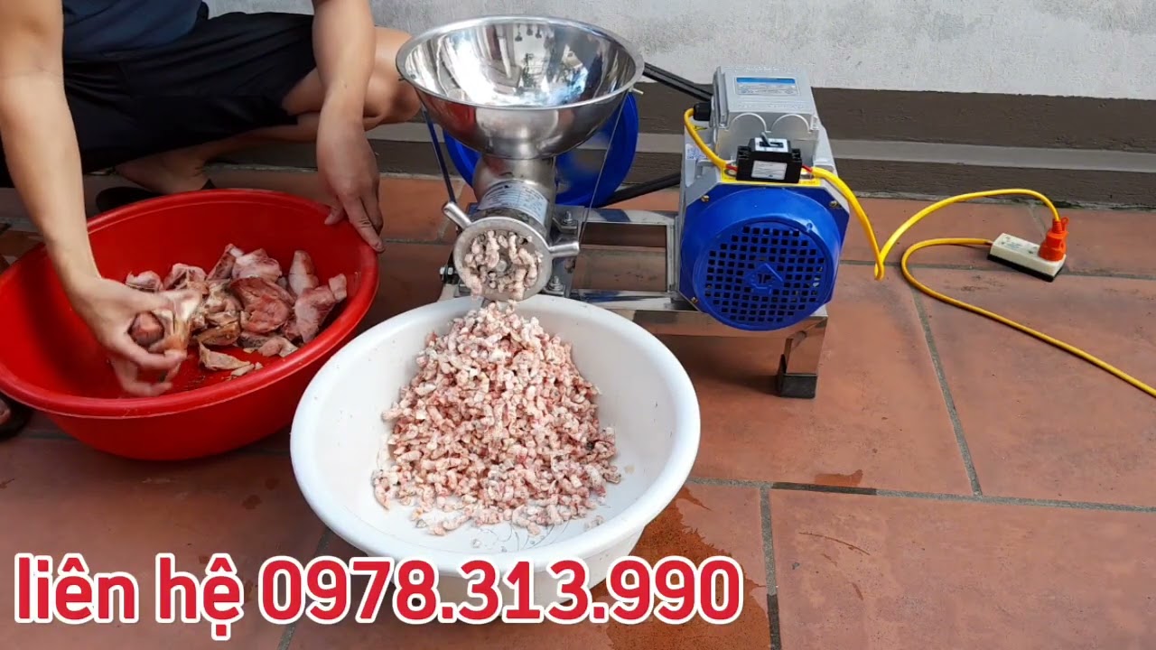 Máy Xay Mỡ Đông, Xay Xương, Xay Cá - MÁY ĐÙN 32 INOX motor 3,5kw