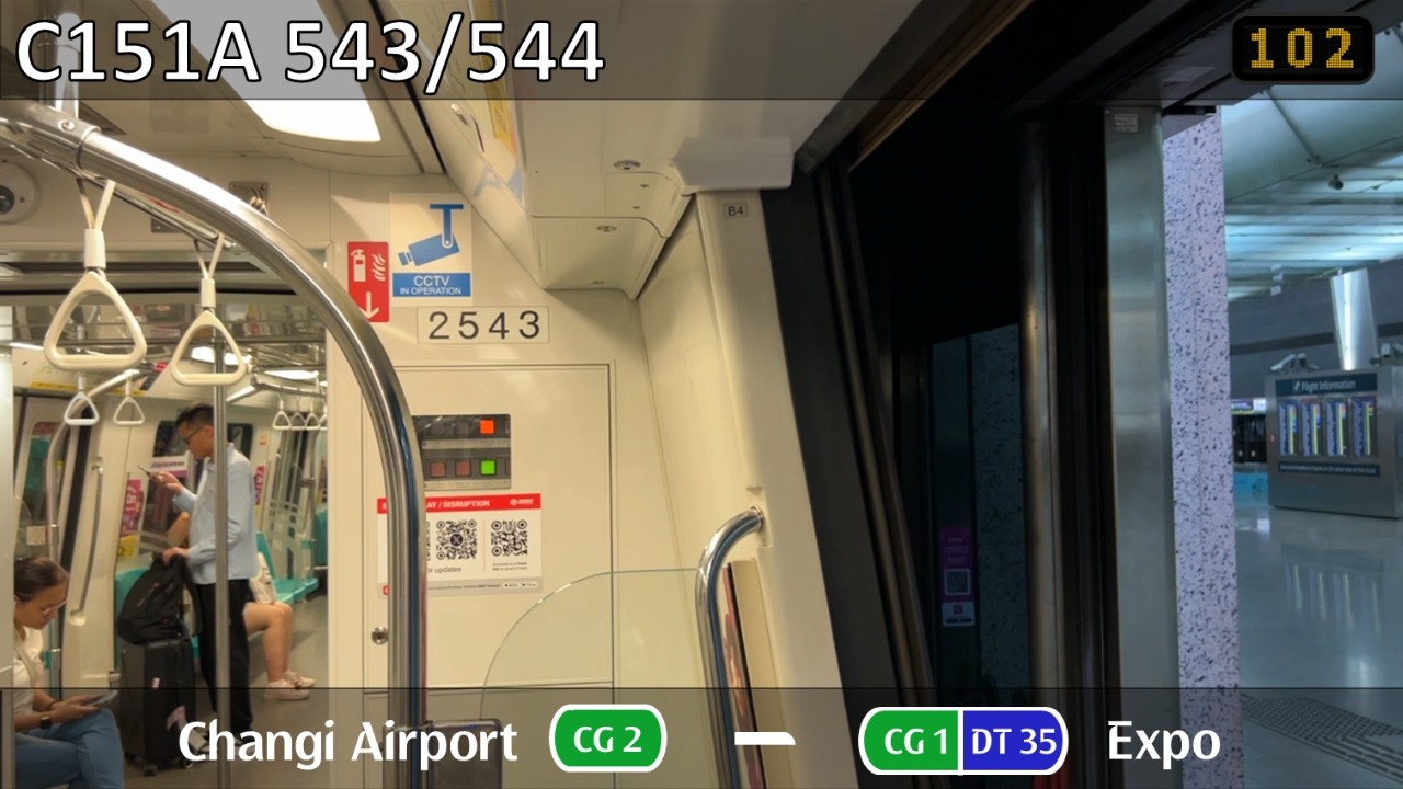 [CGA ► XPO Shuttle][SMRT] KSF C151A 543/544 CG2 Changi Airport → CG1 Expo