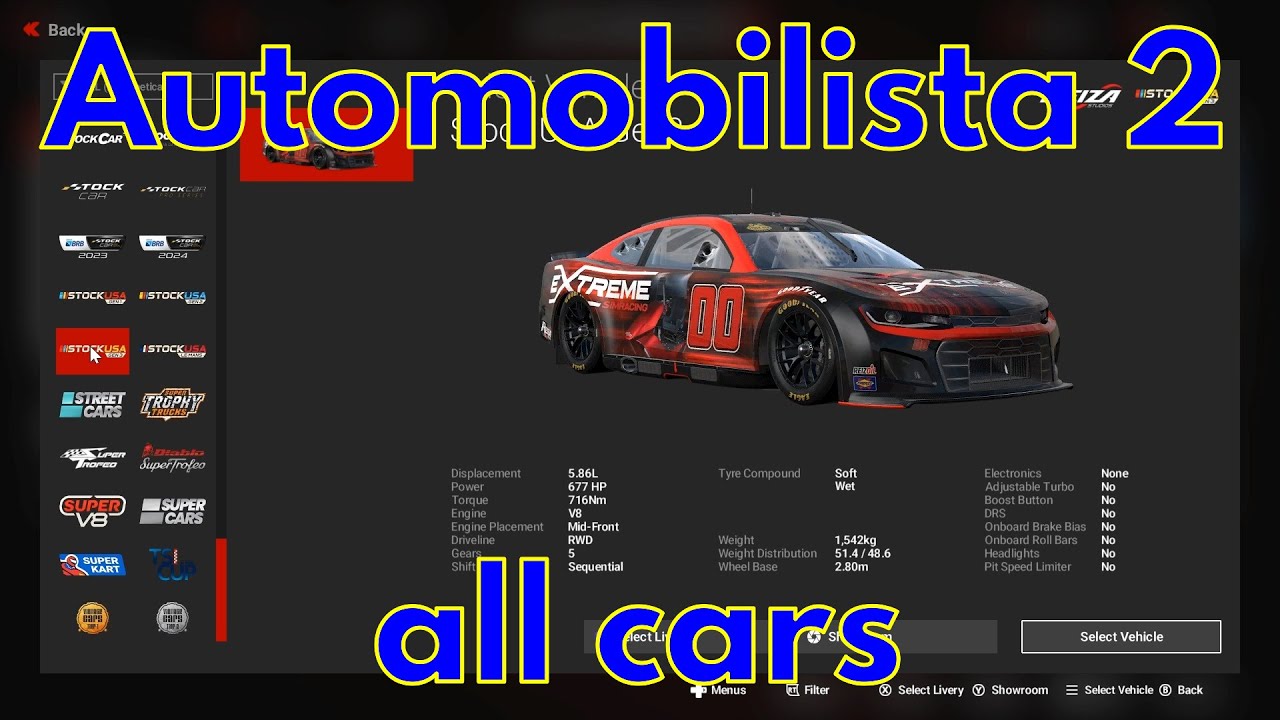 Automobilista 2 all cars December 2025 AMS2 car list