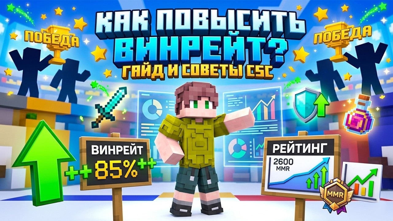 КАК ПОВЫСИТЬ СВОЙ ВИНРЕЙТ / РЕЙТИНГ В КАСТОМ СТИВ ХАОC? ГАЙД И СОВЕТЫ НА ПОБЕДЫ В CSC 3.2!