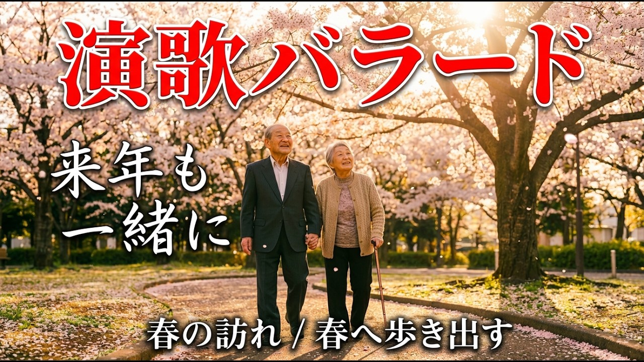 【演歌バラード】来年も一緒に桜を見よう｜春の訪れ / 春へ歩き出す（心温まる人生の歌）
