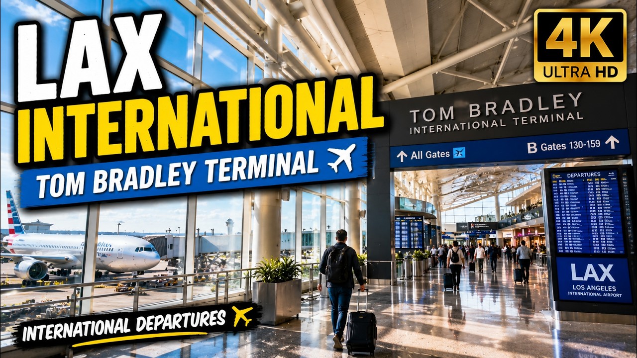 LAX International Departures ✈️ | Tom Bradley Terminal POV Walkthrough | 4K