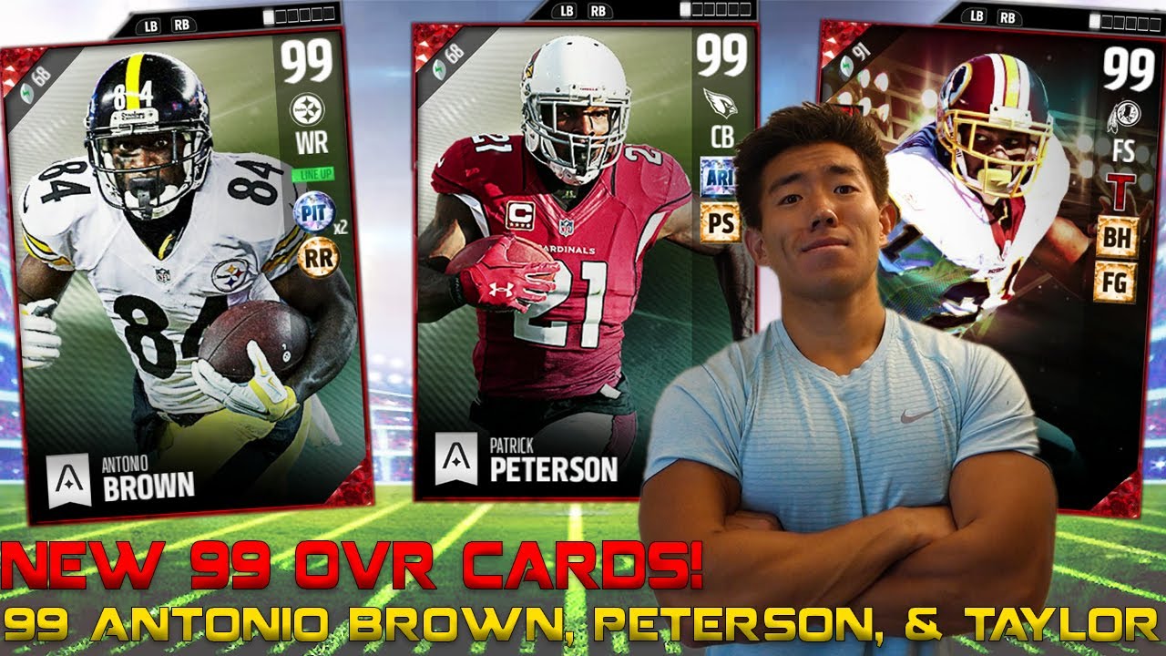 NEW 99 OVR ANTONIO BROWN, PATRICK PETERSON, SEAN TAYLOR! MADDEN 17 ULTIMATE TEAM