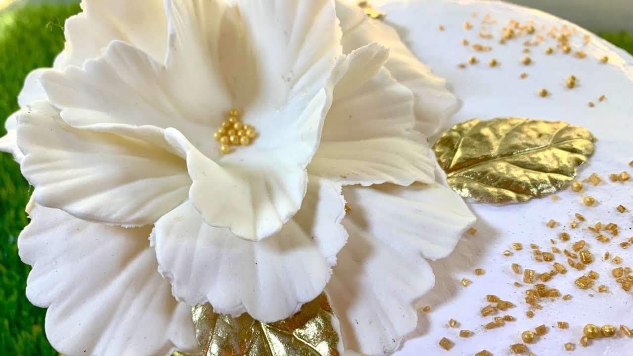 How to make simple and easy Fondant Peony flower/ Fondant flower making tutorial