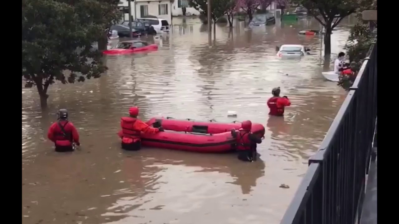 Coyote Creek Flooding In San Jose CA 2/21/2017