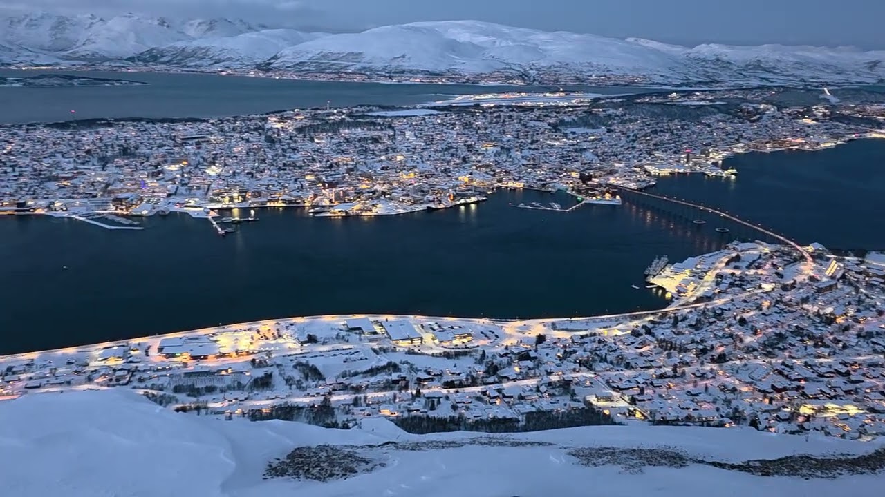 Overlooking Tromso Blue Light Hour Jan 2026