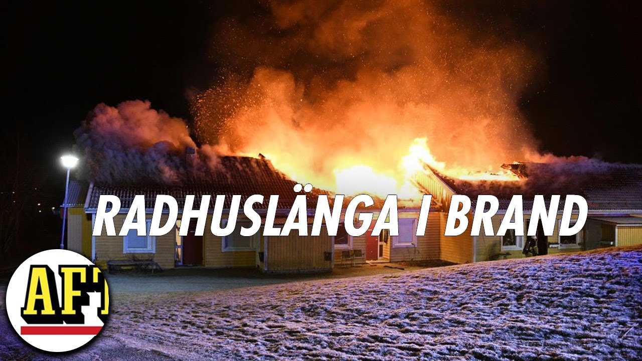 Radhuslänga utom räddning: ”En totalbrand”