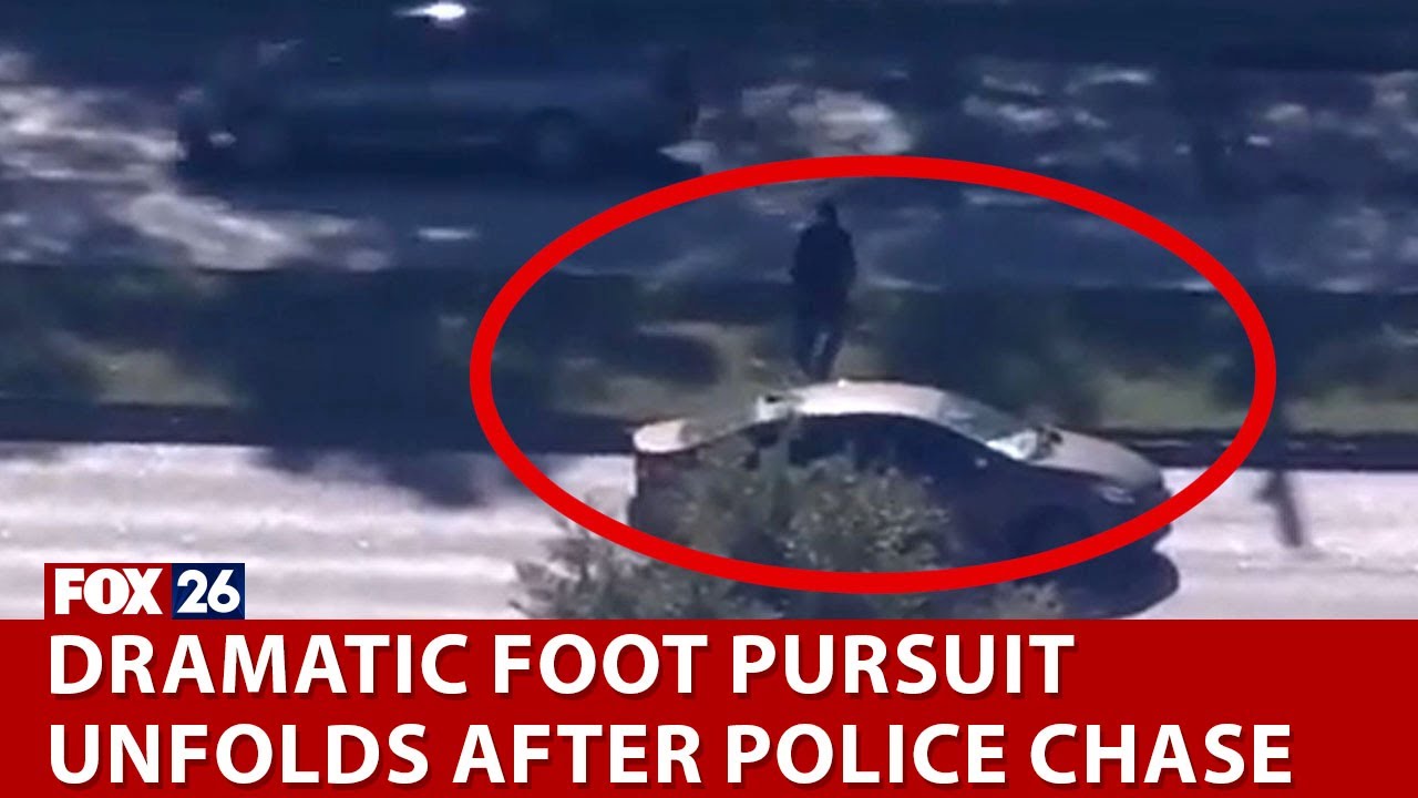 Houston police chase ends in foot pursuit through wooded area