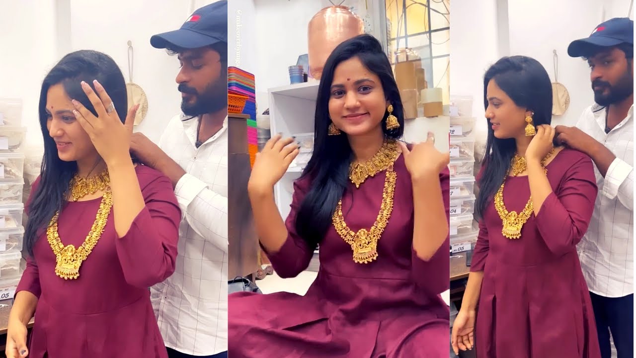 கண்மணிக்கு நகை போட்டு விட்ட Navin Idhayathai Thirudathe Serial Navin, Kanmani Engagement  Shopping