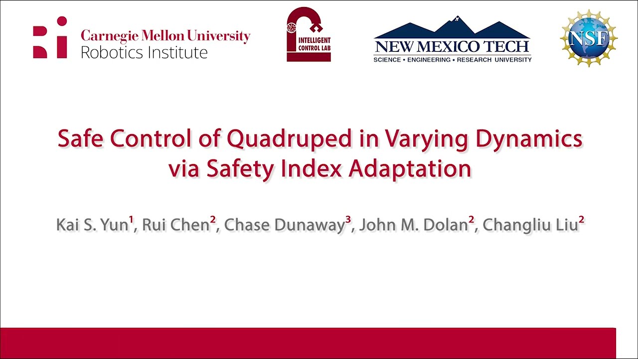 [ICRA 2025] Safe Control of Quadruped in Varying Dynamics via Safety Index Adaptation