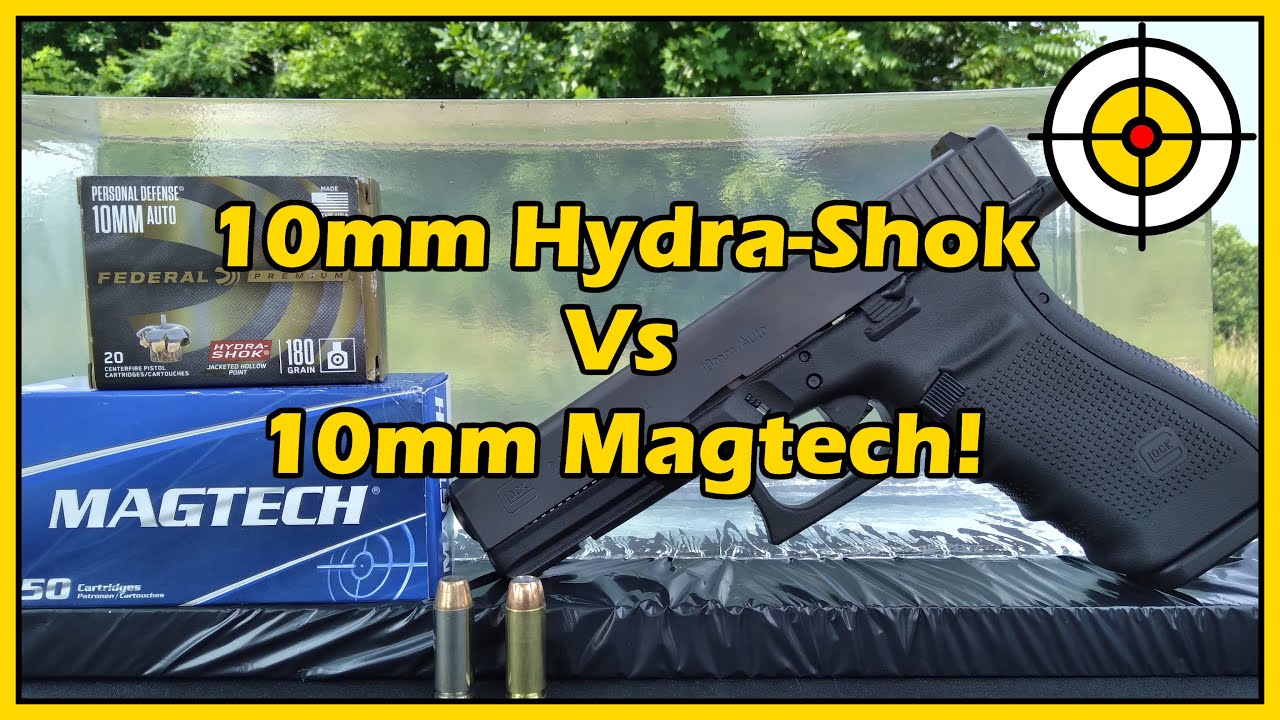 10mm Federal Hydra-Shok Vs Magtech! Ballistic Gel Test Using A Glock 20!