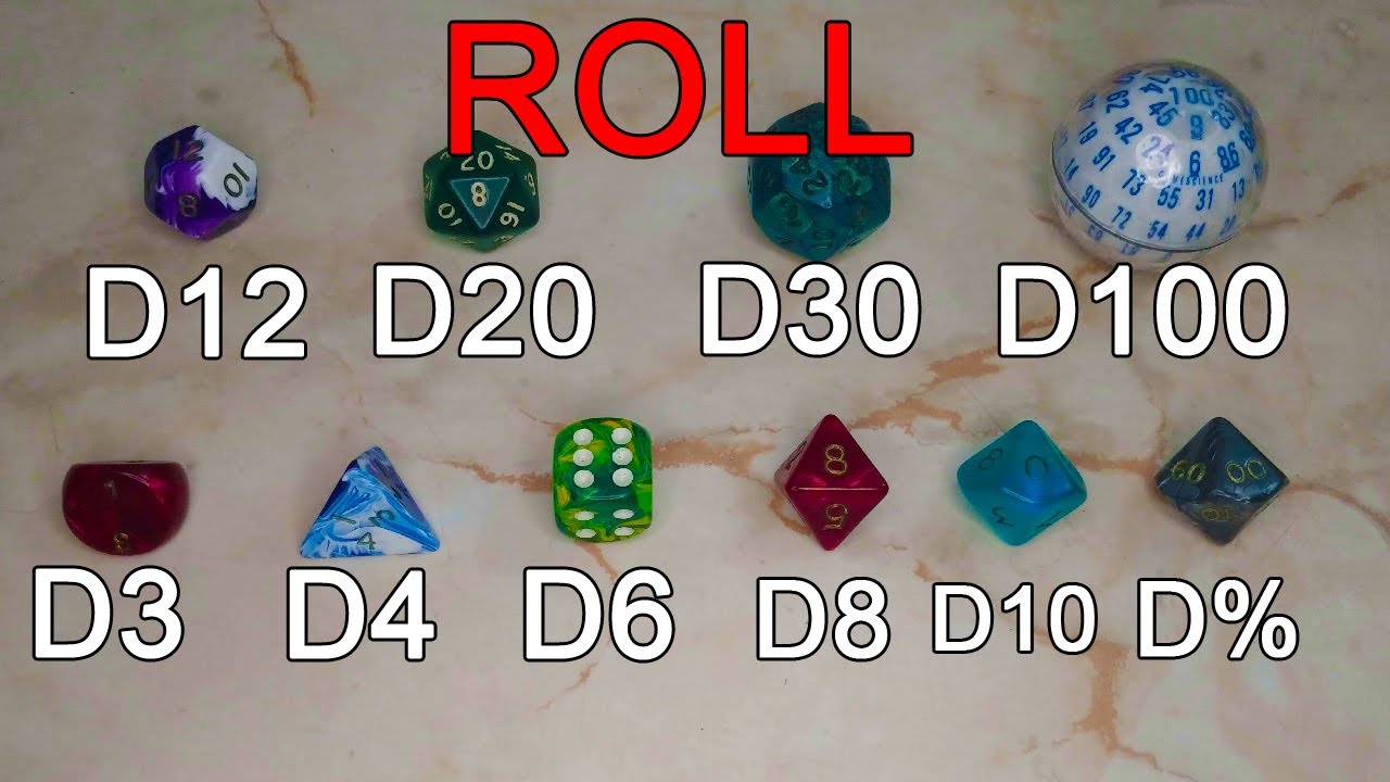 I Rolled all dice from a d3 to a d100