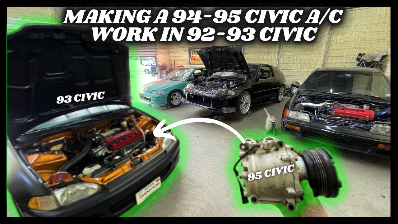 INSTALLING 94-95 CIVIC A/C COMPRESSOR ON A 92-93 CIVIC- HOW TO