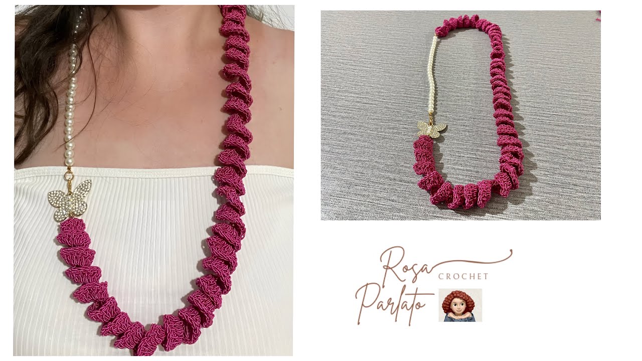 Collana a spirale 🧶Uncinetto facile anche per principianti