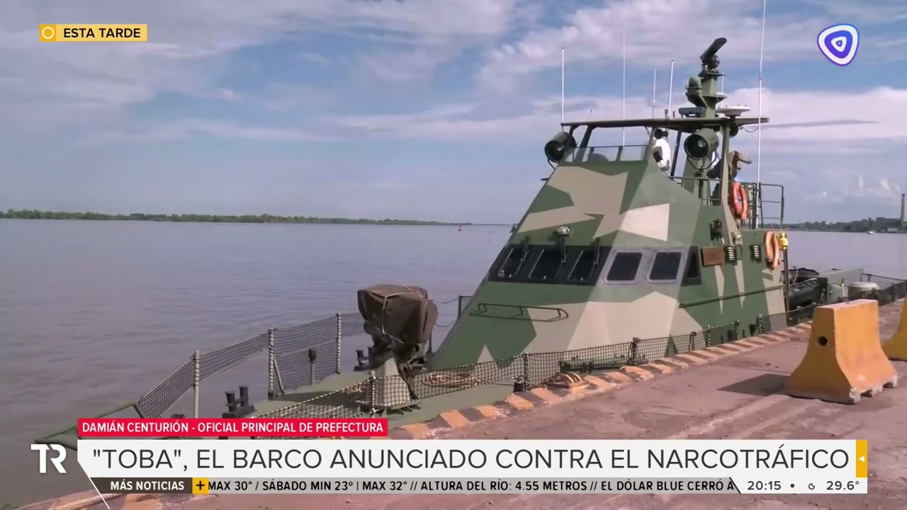 Así es el guardacostas Toba que ya navega por el Paraná frente a Rosario