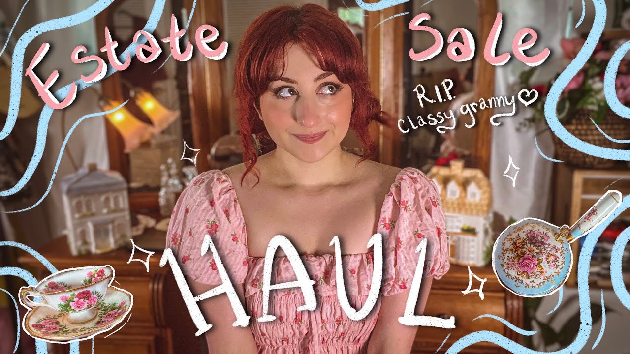 I Bought Someone's Grandma's Stuff - Estate Sale & Thrift Haul / Romantic & Fairycore Decor ✨🧚