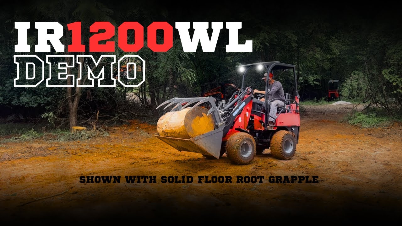 IR1200WL Wheel Loader | Solid Floor Root Grapple Demo